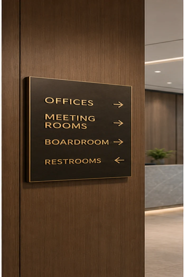 Corporate office directory signage
